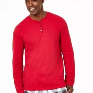 Family Pajamas Men's XL Red Long Sleeve Top Loungewear